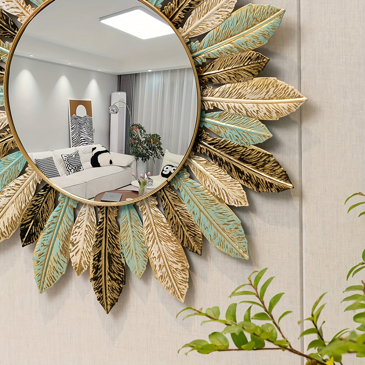 bohemian-sunburst-metal-wall-mirror-with-teal-gold-leaf-detail-img3.jpg