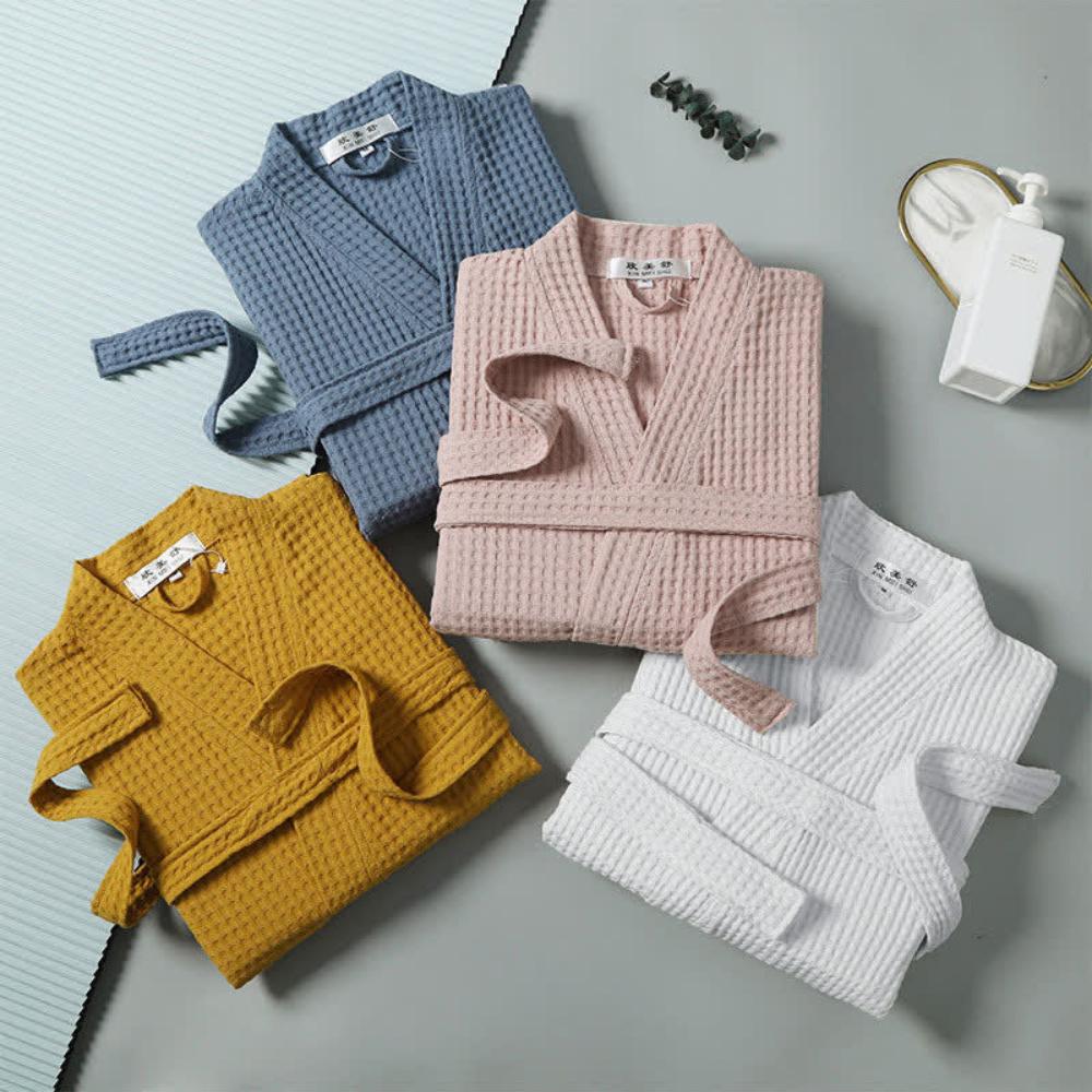 cotton-waffle-v-neck-bathrobe-machine-washable-breathable-img2.jpg