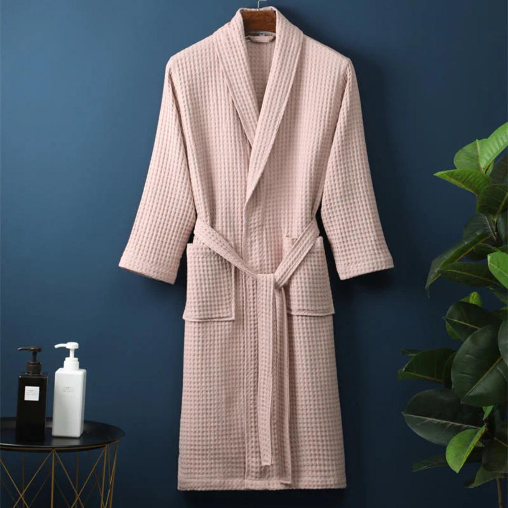 cotton-waffle-v-neck-bathrobe-machine-washable-breathable-img4.jpg