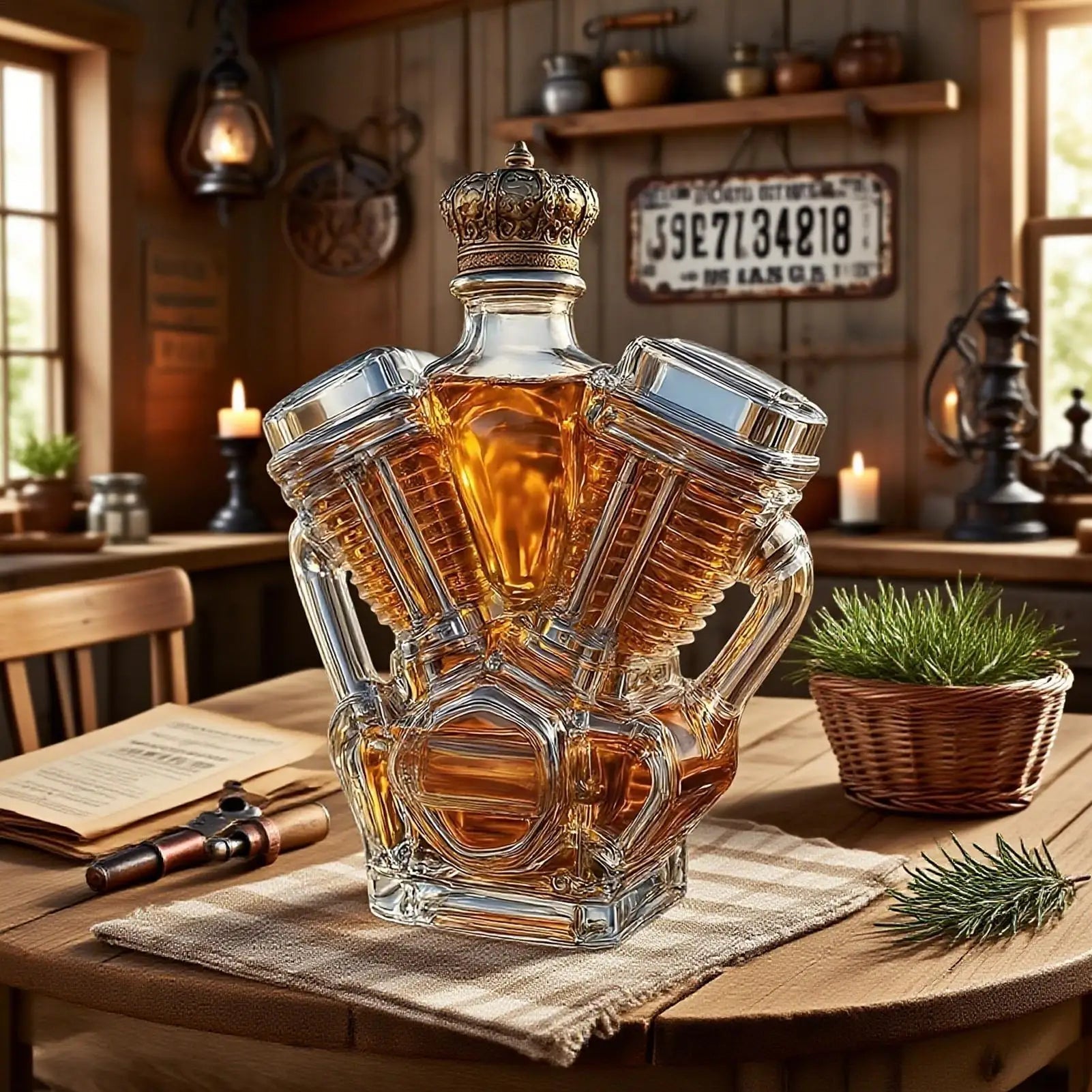 decorative-glass-whiskey-decanter-motorcycle-shaped-bar-display-img2.webp