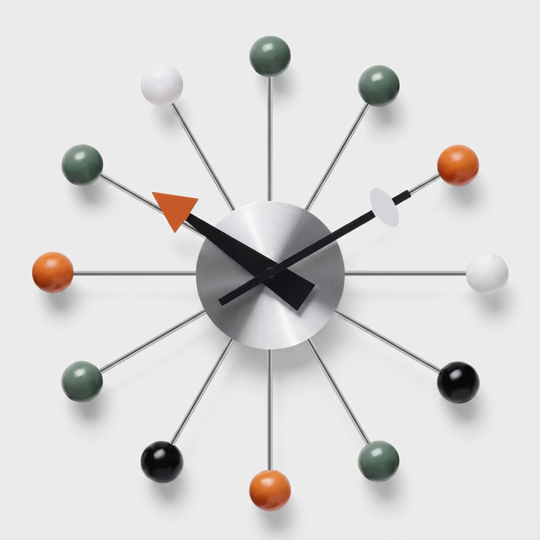 Silent Wall Clock - Plastic Ball Style