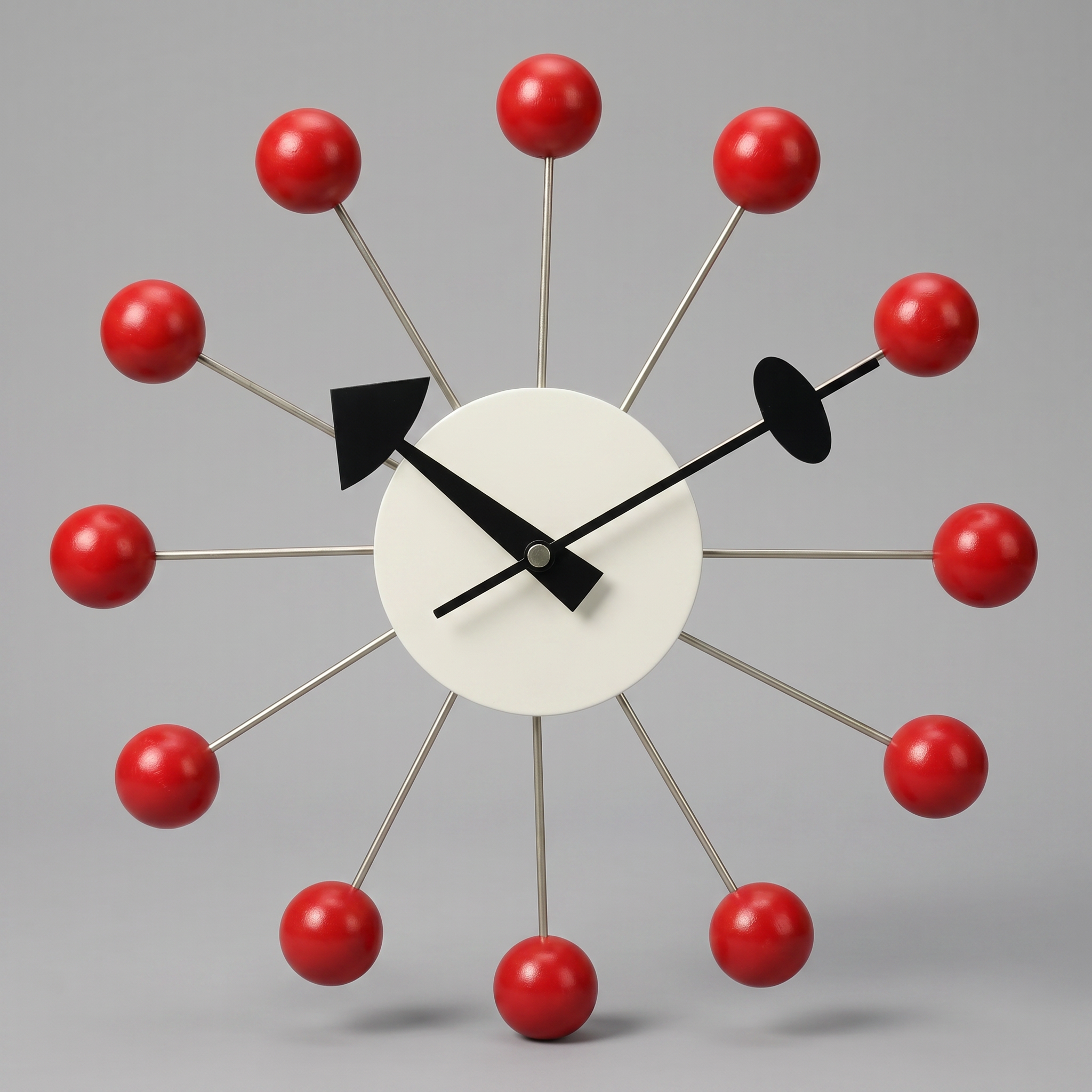 Silent Wall Clock - Red