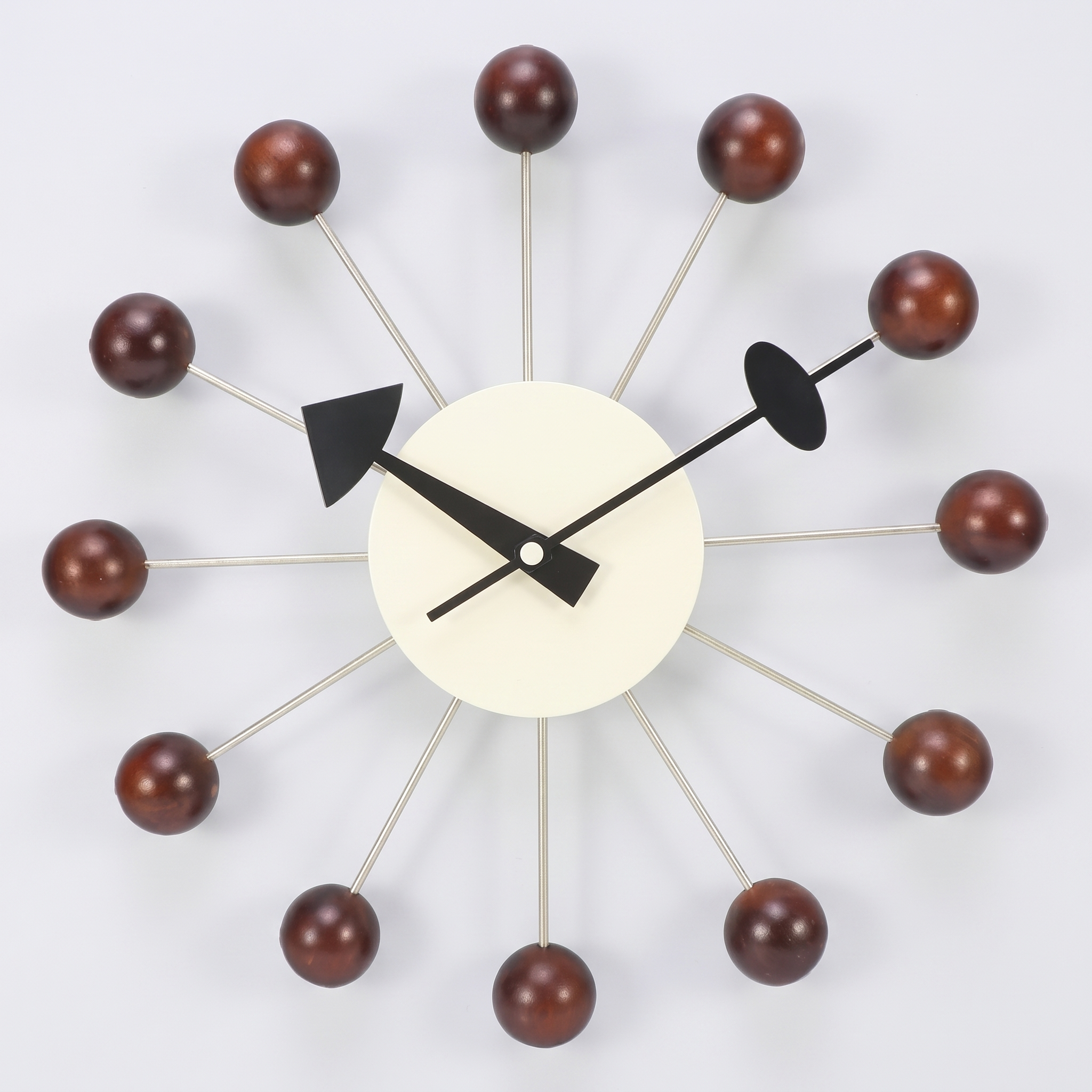 Silent Wall Clock - Dark Wood Color